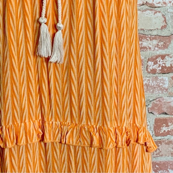 TALULAH Dress Orange Maxi Size Large - Picture 5 of 11
